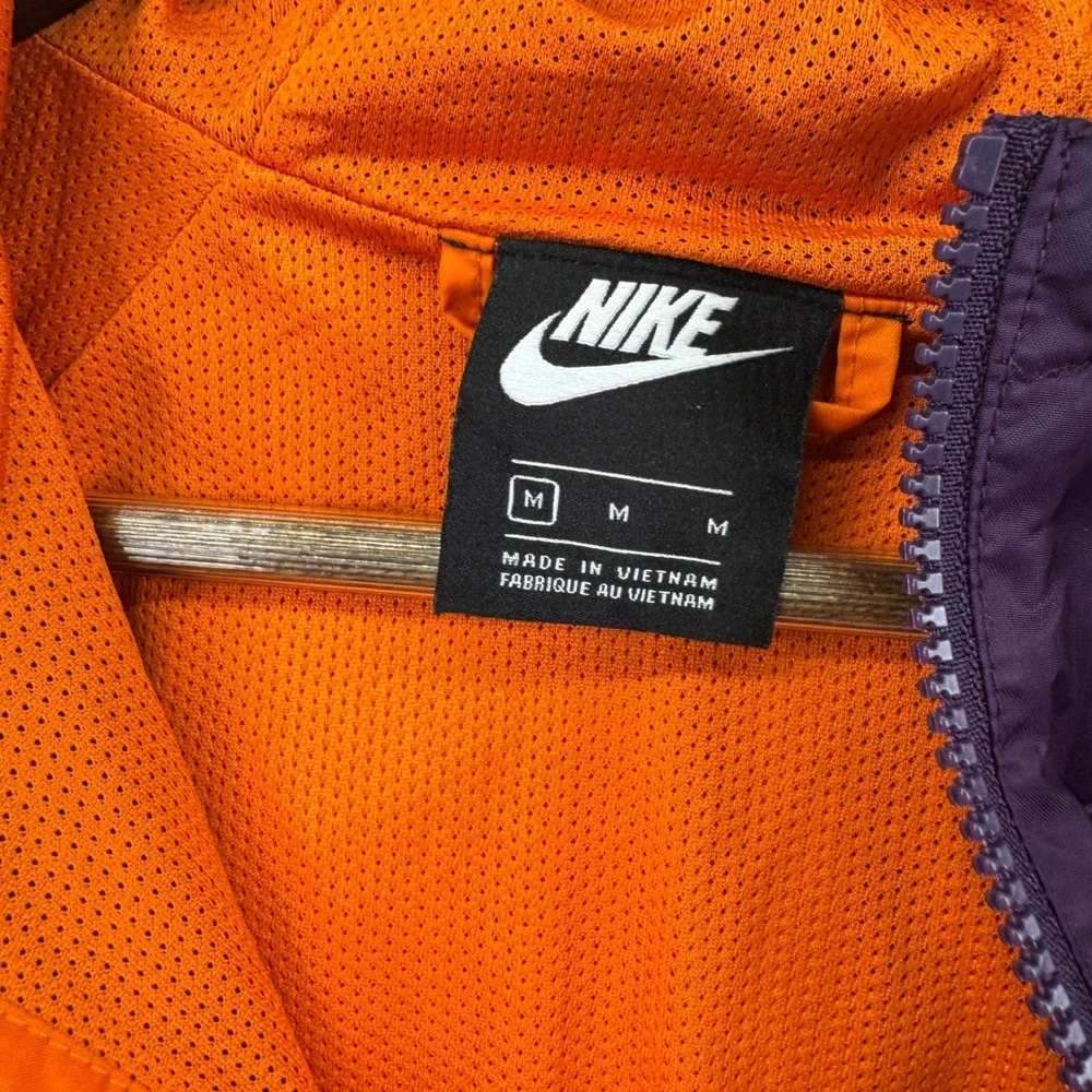 Nike Windbreaker Jacket Medium Orange Purple Teal Colorblock Retro Streetwear